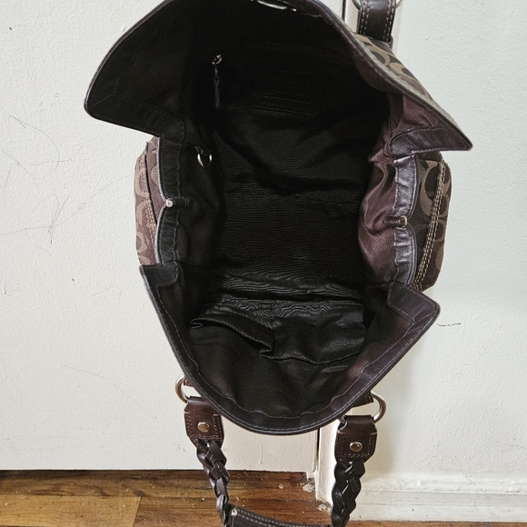 Coach Chelsea Signature Satchel Sateen Shoukdee Bag - Picture 5 of 10